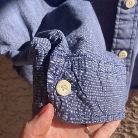 Hollister‘s denim button up hoodie men’s large - Picture 5 of 8